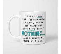 A Bit of Banter I'm Thinking About Nothing Mug: Funny Gift for Absent-Minded Daydreamers