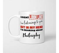 A Bit of Banter I'm Thinking About Philosophy Mug, Novelty Funny Thank You Gift, Birthday Cup