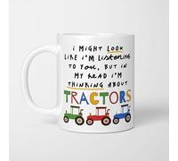 A Bit of Banter I'm Thinking About Tractors Mug, Farmer Gift, Farming Tractor Driver