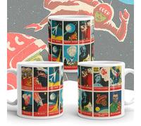 A Bit of Banter Russian Space Art Propaganda Posters Mug, Novelty Funny Thank You Gift, Birthday Cup