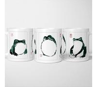 A Bit of Banter Unimpressed Frog Mug. Japanese Art, Grumpy Frogs Cup
