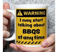 A Bit of Banter Warning! I May Start Talking About BBQs at Any Time Mug, Novelty Funny Thank You Gift, Birthday Cup