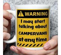 A Bit of Banter Warning! I May Start Talking About Campervans at Any Time Mug, Novelty Funny Thank You Gift, Birthday Cup