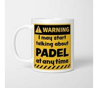 A Bit of Banter Warning! I May Start Talking About Padel Mug Novelty Funny Gift, Birthday Cup