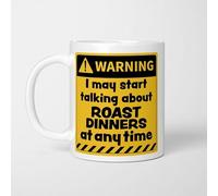 A Bit of Banter Warning! I May Start Talking About Roast Dinners at Any Time Mug, Novelty Funny Thank You Gift, Birthday Cup