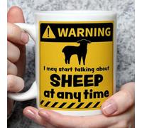 A Bit of Banter Warning! I May Start Talking About Sheep at Any Time Mug, Novelty Funny Thank You Gift, Birthday Cup