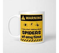 A Bit of Banter Warning! I May Start Talking About Spiders at Any Time Mug, Novelty Funny Thank You Gift, Birthday Cup