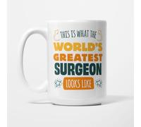 A Bit of Banter World's Greatest Surgeon Mug, 15oz | Funny Surgeon Gift for Surgeons and Surgical Teams, Thank You Present from Patients, Ceramic Coffee Cup