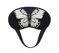 A Black and White Butterfly Sleep Mask for Side Sleeper Soft Breathable Sleeping Eye Mask Blackout Silk Eye Sleep Shade Cover with Elastic Strap Night Blindfold for Women Men Travel Nap