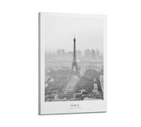 A Black And White Poster Featuring The Eiffel Tower in Paris, with Surrounding Buildings And Trees, And PARIS CHAMP DE MARS Text Poster Decorative Painting Canvas Wall Posters And Art Picture Print Mo