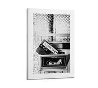 A Black And White Poster of A Cassette Tape with I LOVE YOU Written on It, Partially Inserted Into A Tape Player Poster Decorative Painting Canvas Wall Posters And Art Picture Print Modern Family Bedr