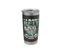 A Black Belt is A White Belt that Never Quit Karate Stainless Steel Insulated Tumbler