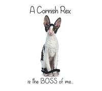 A Black Bi-Colour Cornish Rex Cat is the Boss of me...: 5” x 8” Blank lined Journal Notebook 120 College Ruled Pages (Mad about Cats)