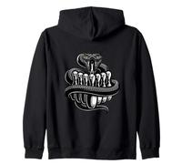 A Black Venom With Bowling Pins Venom Bowling Team Zip Hoodie