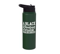 A Black Woman is Speaking Listen and Learn Stainless Steel Insulated Water Bottle