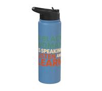 A Black Woman is Speaking Listen and Learn Stainless Steel Insulated Water Bottle