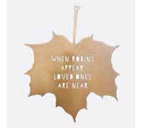 A Blackbird Sang Leaf Quote - When Robins Appear Loved Ones Are Near
