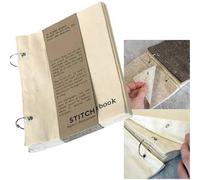 (A) Blank Fabric Sketchbook, with Unique Folding Design, Handy Portable Blank Fabric Sketchbook with Unique Folding Design, Art Journaling, for Linen Stit