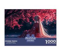 A Blonde Woman-cherry Blossoms Jigsaw Puzzle Waterproof 1000 for Adults Fun Challenging Games