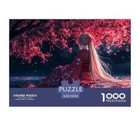 A Blonde Woman-cherry Blossoms Jigsaw Puzzle Waterproof 1000 for Adults Gifts Impossible Educational Games