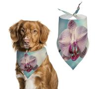 A Blooming Flower Dog Bandana Washable & Adjustable Triangle Scarf, Breathable Pet Scarf for Small Medium Large Pets, Cute Fashion Pet Accessory