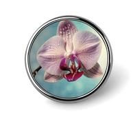 A Blooming Flower Round Aluminum Alloy Pin Badge Lapel Pin