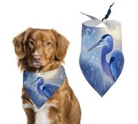 A Blue Heron Moon Funny Dog Bandanas Puppy Triangle Scarf Washable Bib for Small Medium Large Pet