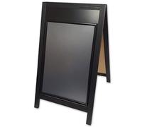 A-Board Double Side Wooden Pavement Sign Snap Frame Poster Display Stand (Wooden Frame only, A2)