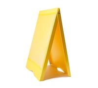A-Board, Pavement Sign, Poster, Board, Display, Stand, PVC, for A2 Size Posters - Yellow