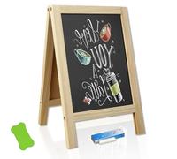 A Boards Pavement Signs, Small Blackboard 25 x 40 cm (9.84 x 15.7in) Double Sided Easel Freestanding Menu Board Advertising Board for Café Shop Pub Outdoor