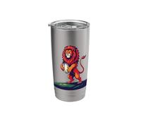 A Bold Red Lion Rampant Rises Stainless Steel Insulated Tumbler