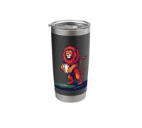 A Bold Red Lion Rampant Rises Stainless Steel Insulated Tumbler