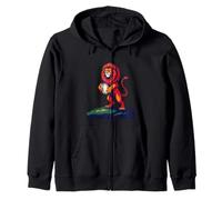 A Bold Red Lion Rampant Rises Zip Hoodie