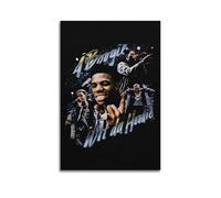 A Boogie Wit Da Hoodie Print Album Cover Signed Limited Poster,Music Cover Posters,Pop Hip Hop Rap Singer Star Music Poster Aesthetic Canvas Wall Art for Girl And Boy Teens Dorm Decor 12x18inch(30x45c