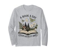 A Book a Day Keeps Reality Away Book Lover Reading Long Sleeve T-Shirt