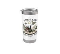 A Book a Day Keeps Reality Away Book Lover Reading Stainless Steel Insulated Tumbler