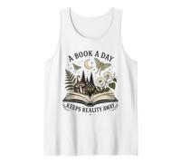 A Book a Day Keeps Reality Away Book Lover Reading Tank Top
