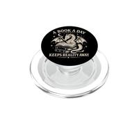 A Book A Day Keeps Reality Away Dragon PopSockets PopGrip for MagSafe