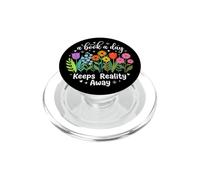 A Book A Day Keeps Reality Away Floral Librarian Bookish PopSockets PopGrip for MagSafe