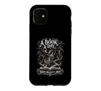A Book A Day Keeps Reality Away Funny Medieval Dragon Art Case for iPhone 11