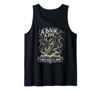 A Book A Day Keeps Reality Away Funny Medieval Dragon Art Tank Top