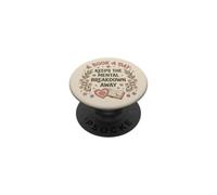 A Book A Day Keeps The Mental Breakdown Away Floral Bookish PopSockets Adhesive PopGrip