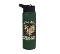 A Book A Day Keeps The Mental Breakdown Away Stainless Steel Insulated Water Bottle