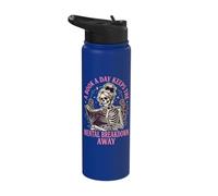 A Book A Day Keeps The Mental Breakdown Away Stainless Steel Insulated Water Bottle