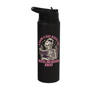 A Book A Day Keeps The Mental Breakdown Away Stainless Steel Insulated Water Bottle