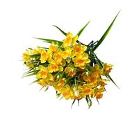 A bouquet of 10 Artificial Daffodils Flowers Fake Daffodil Flower Bouquet,Simulation Narcissus Flowers, Silk Flower Bouquet, DIY Floral Arrangement,Table Centerpieces (Orange-yellow)