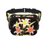 A bouquet of lilies in full bloom Printed multifunctional waist bag, unisex trendy messenger bag, travel sports storage bag