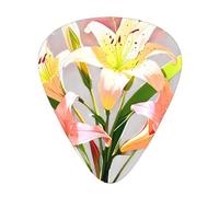 A bouquet of lilies in full bloom Printed pick set - 12 pieces, thin, medium and thick guitar picks, suitable for guitar, bass, electric guitar and ukulele