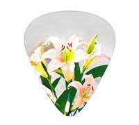 A bouquet of lilies in the sun Printed pick set - 12 pieces, thin, medium and thick guitar picks, suitable for guitar, bass, electric guitar and ukulele