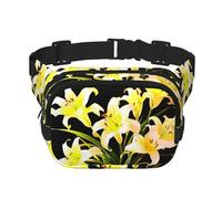 A bouquet of lilies Pattern trendy fashionable waist bag, unisex travel sports messenger bag
